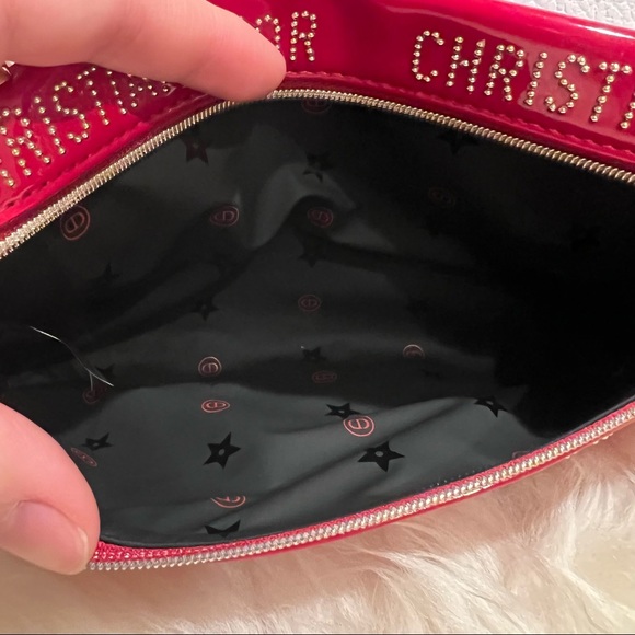 Dior Beauty Cosmetic Pouch to Crossbody Bag and Handbag Red Stud Patent Leather - Picture 10 of 16